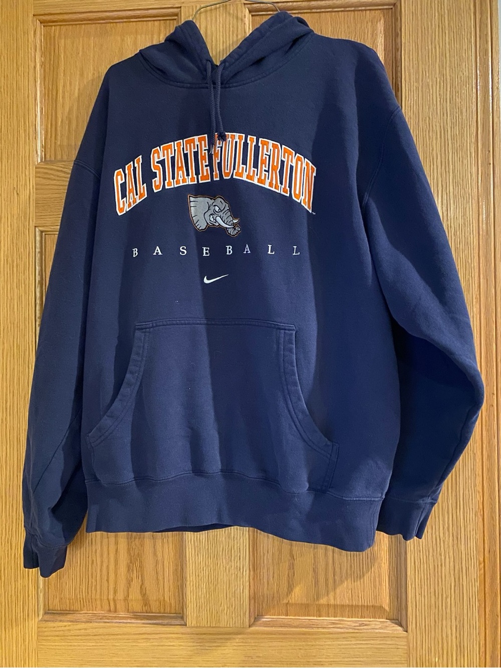 Vintage Late 90s/Early Y2K Nike Cal State Fullerton Baseball Hoodie Size L
